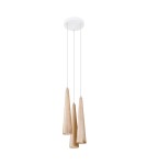 Lampy wiszące - Sollux Lampa wisząca SULA 3P naturalne drewno SL.1101 - product 1