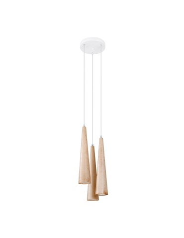 Sollux Lampa wisząca SULA 3P naturalne drewno SL.1101