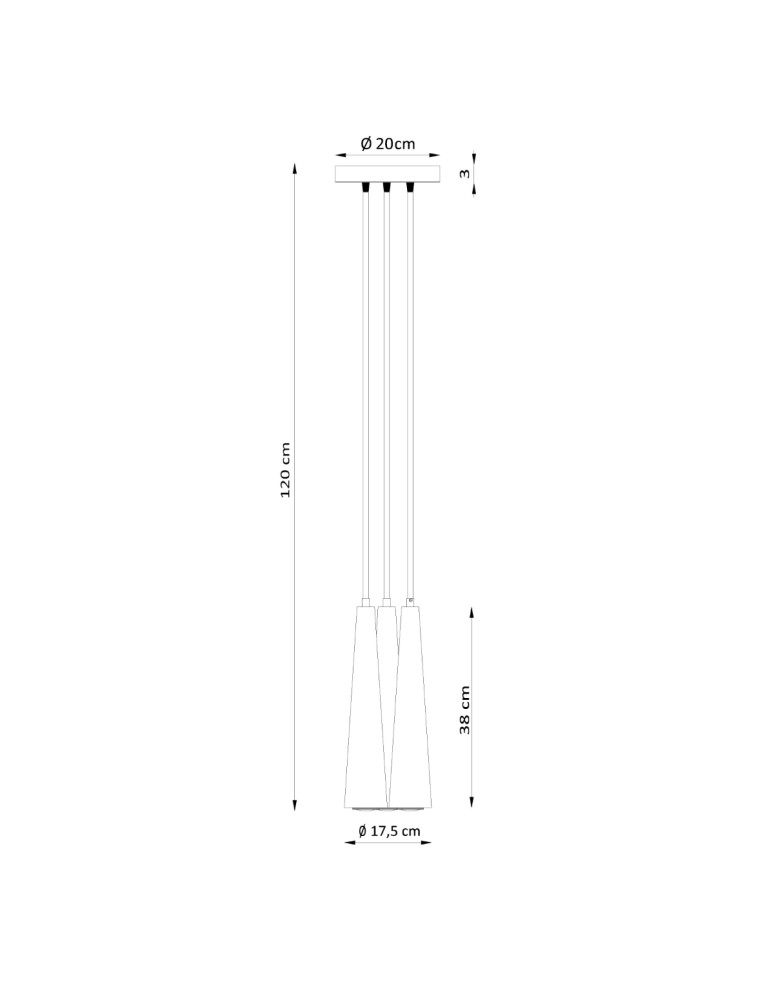 Sollux Lampa wisząca SULA 3P naturalne drewno SL.1101