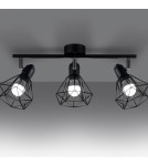 Lampy sufitowe regulowane - spoty - Sollux Plafon ARTEMIS 3 czarny SL.1107 - product 3