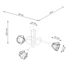 Sollux Żyrandol ARTEMIS 3S czarny SL.1109 Sollux Żyrandol ARTEMIS 3S czarny SL.1109