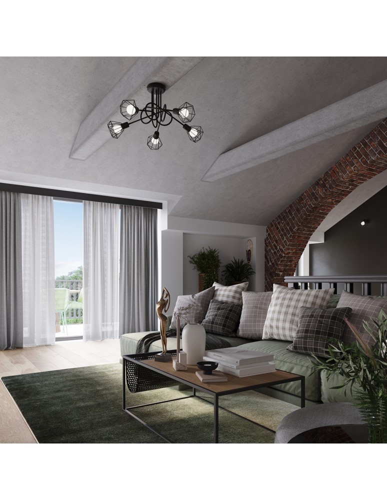 Sollux Żyrandol ARTEMIS 3S czarny SL.1109 Sollux Żyrandol ARTEMIS 3S czarny SL.1109