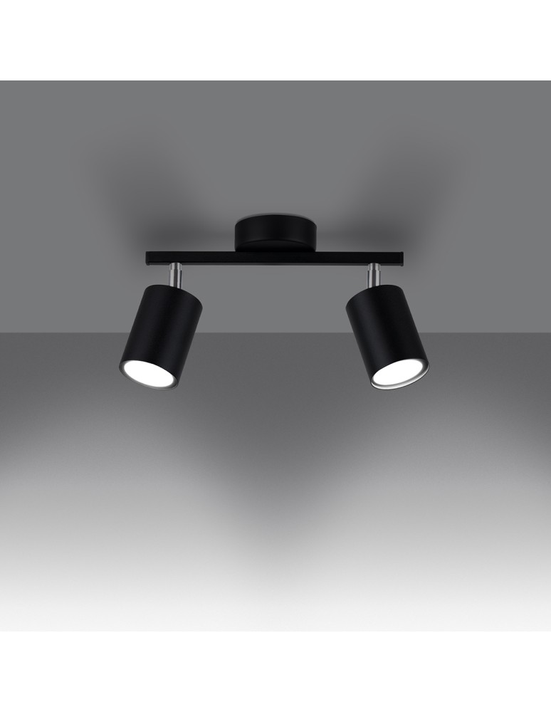 Sollux Plafon LEMMI 2 czarny SL.1127 Sollux Plafon LEMMI 2 czarny SL.1127