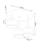 Lampy sufitowe - Sollux Plafon SAVAR 3 czarny SL.1131 - product 5