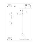 Sollux Lampa wisząca SAVAR 1 czarna SL.1132 Sollux Lampa wisząca SAVAR 1 czarna SL.1132