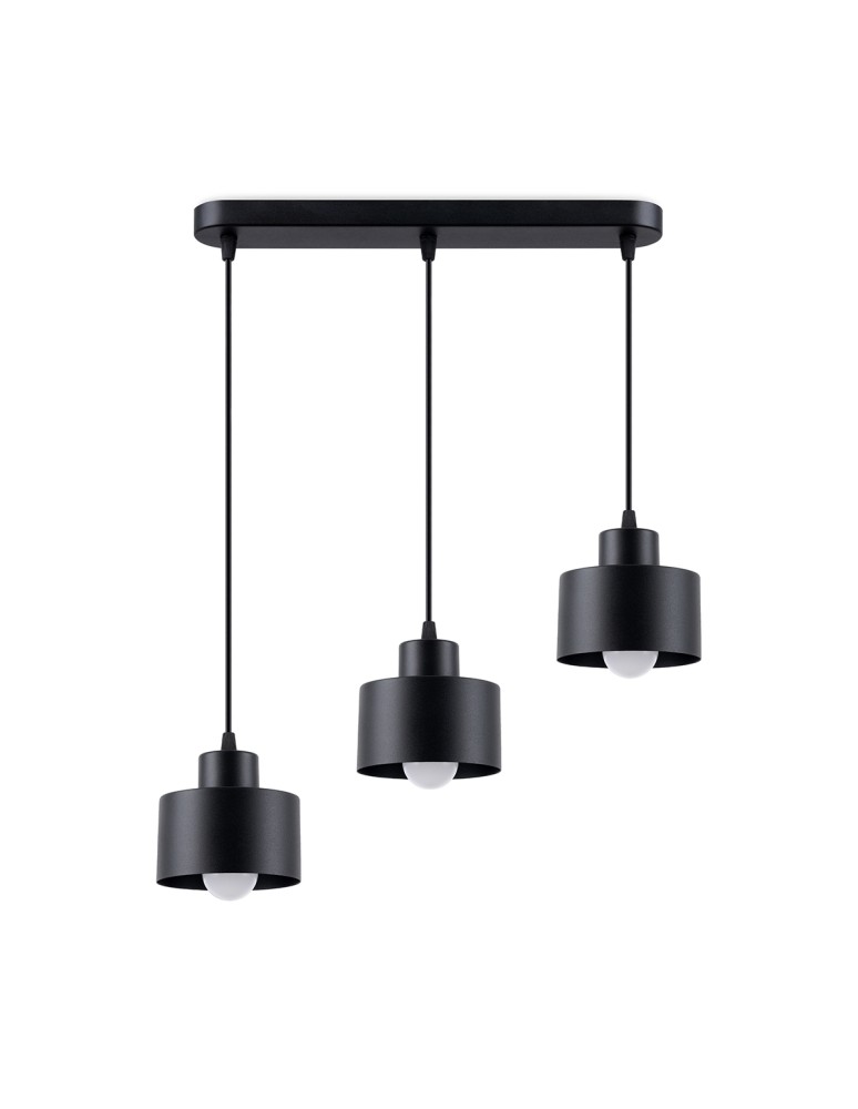 Sollux Lampa wisząca SAVAR 3 czarna SL.1133 Sollux Lampa wisząca SAVAR 3 czarna SL.1133