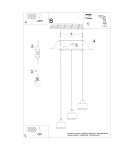Sollux Lampa wisząca SAVAR 3 czarna SL.1133 Sollux Lampa wisząca SAVAR 3 czarna SL.1133