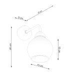 Sollux Kinkiet ALINO 1 czarny SL.1139 Sollux Kinkiet ALINO 1 czarny SL.1139