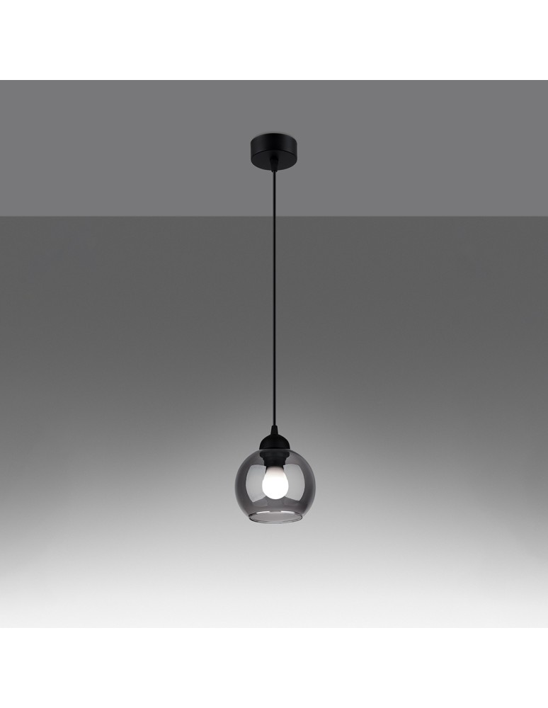 Sollux Lampa wisząca ALINO 1 czarna SL.1141 Sollux Lampa wisząca ALINO 1 czarna SL.1141