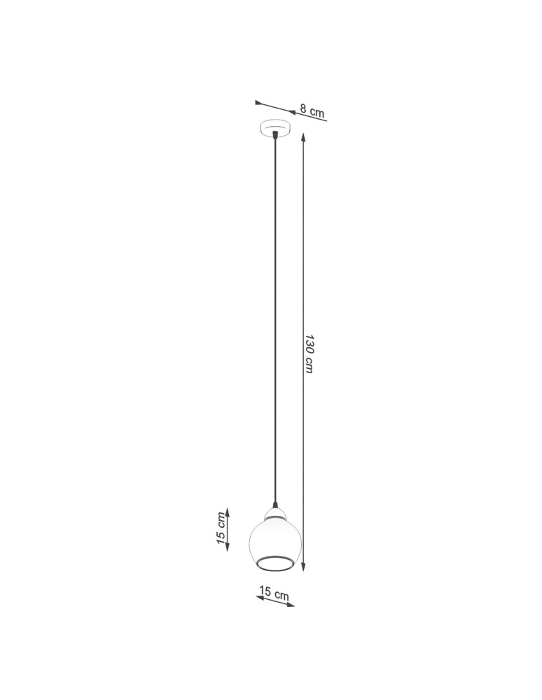 Sollux Lampa wisząca ALINO 1 czarna SL.1141 Sollux Lampa wisząca ALINO 1 czarna SL.1141