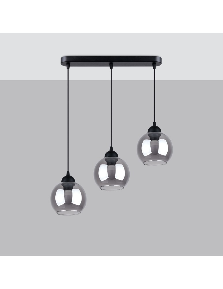 Sollux Lampa wisząca ALINO 3 czarna SL.1142 Sollux Lampa wisząca ALINO 3 czarna SL.1142