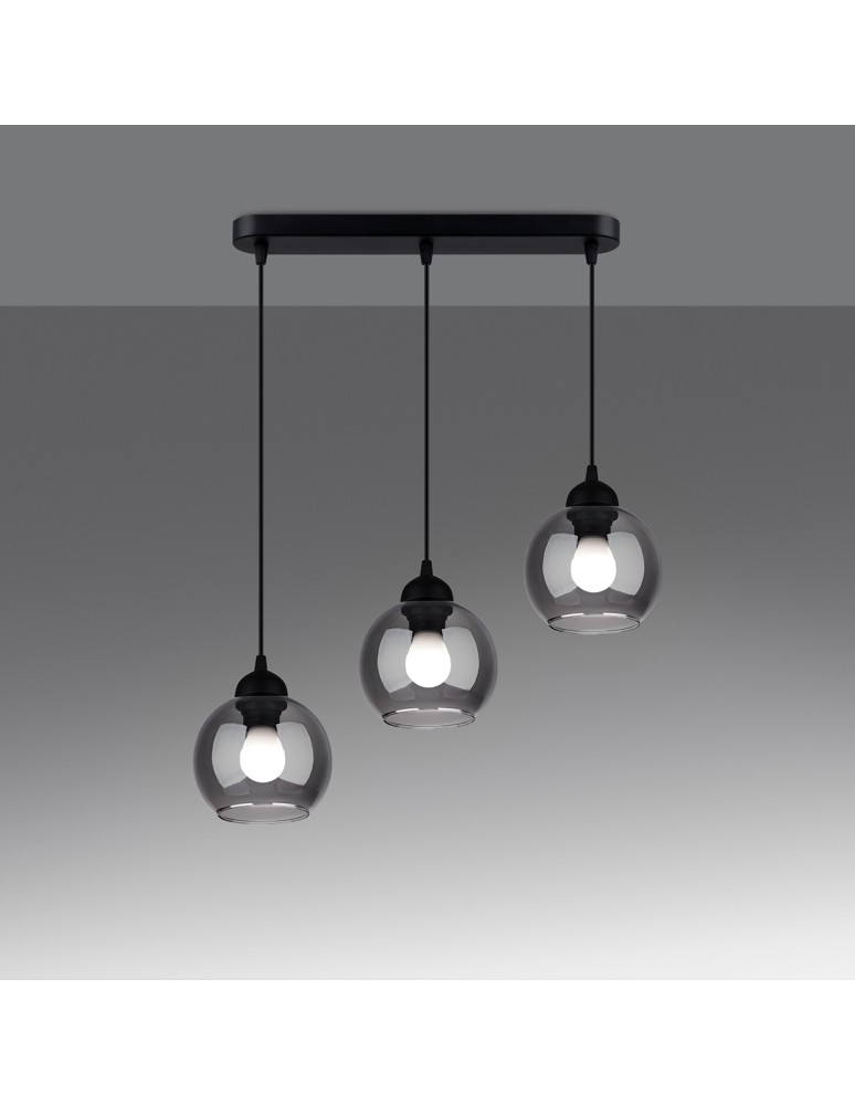 Sollux Lampa wisząca ALINO 3 czarna SL.1142 Sollux Lampa wisząca ALINO 3 czarna SL.1142