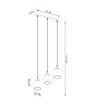Sollux Lampa wisząca ALINO 3 czarna SL.1142 Sollux Lampa wisząca ALINO 3 czarna SL.1142