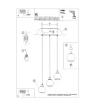 Sollux Lampa wisząca ALINO 3 czarna SL.1142 Sollux Lampa wisząca ALINO 3 czarna SL.1142