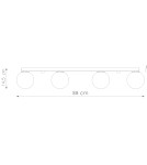 Lampy sufitowe kule - Sollux Plafon YOLI 4 czarny SL.1154 - product 4