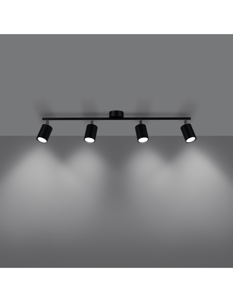 Sollux Plafon LEMMI 4L czarny SL.1168 Sollux Plafon LEMMI 4L czarny SL.1168