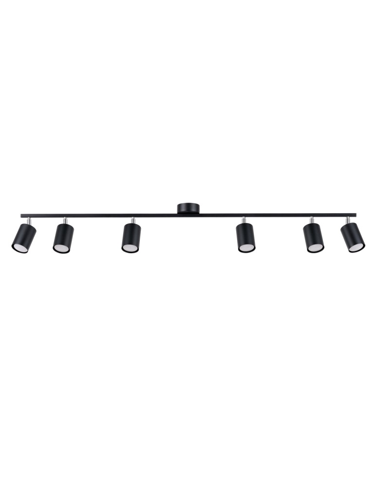Sollux Plafon LEMMI 6L czarny SL.1169 Sollux Plafon LEMMI 6L czarny SL.1169