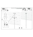 Sollux Lampa wisząca PASTELO 1 złota SL.1170 Sollux Lampa wisząca PASTELO 1 złota SL.1170