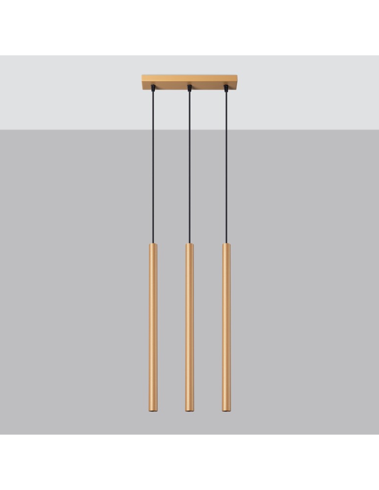 Sollux Lampa wisząca PASTELO 3L złota SL.1171 Sollux Lampa wisząca PASTELO 3L złota SL.1171