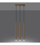 Sollux Lampa wisząca PASTELO 3L złota SL.1171 Sollux Lampa wisząca PASTELO 3L złota SL.1171