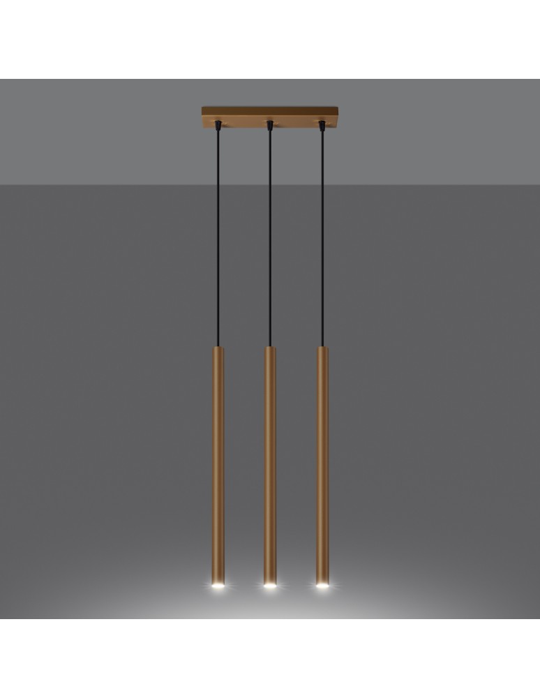 Sollux Lampa wisząca PASTELO 3L złota SL.1171 Sollux Lampa wisząca PASTELO 3L złota SL.1171