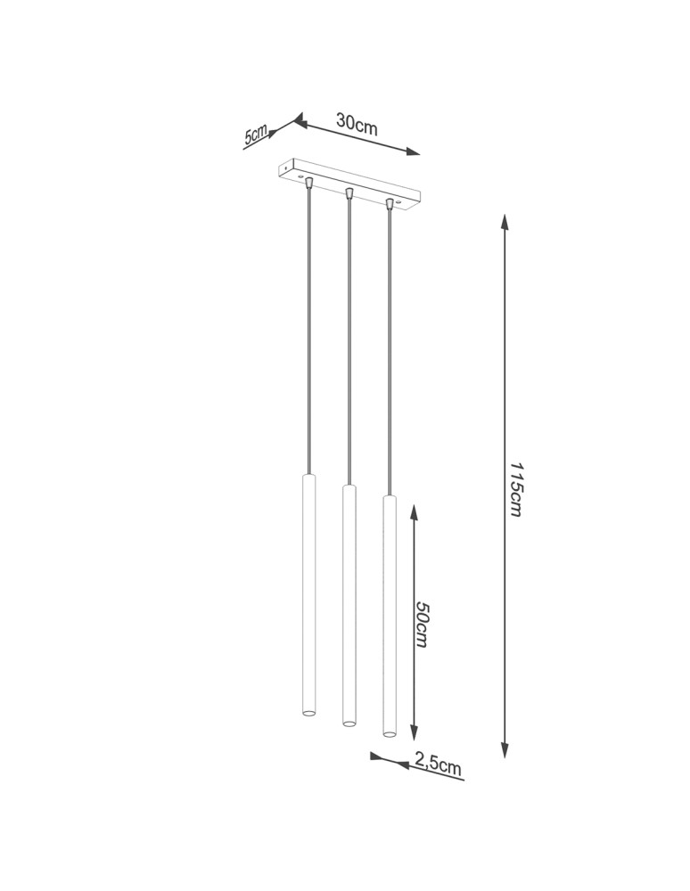 Sollux Lampa wisząca PASTELO 3L złota SL.1171 Sollux Lampa wisząca PASTELO 3L złota SL.1171