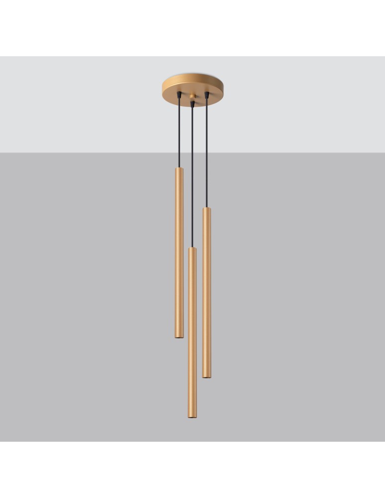 Sollux Lampa wisząca PASTELO 3P złota SL.1172 Sollux Lampa wisząca PASTELO 3P złota SL.1172