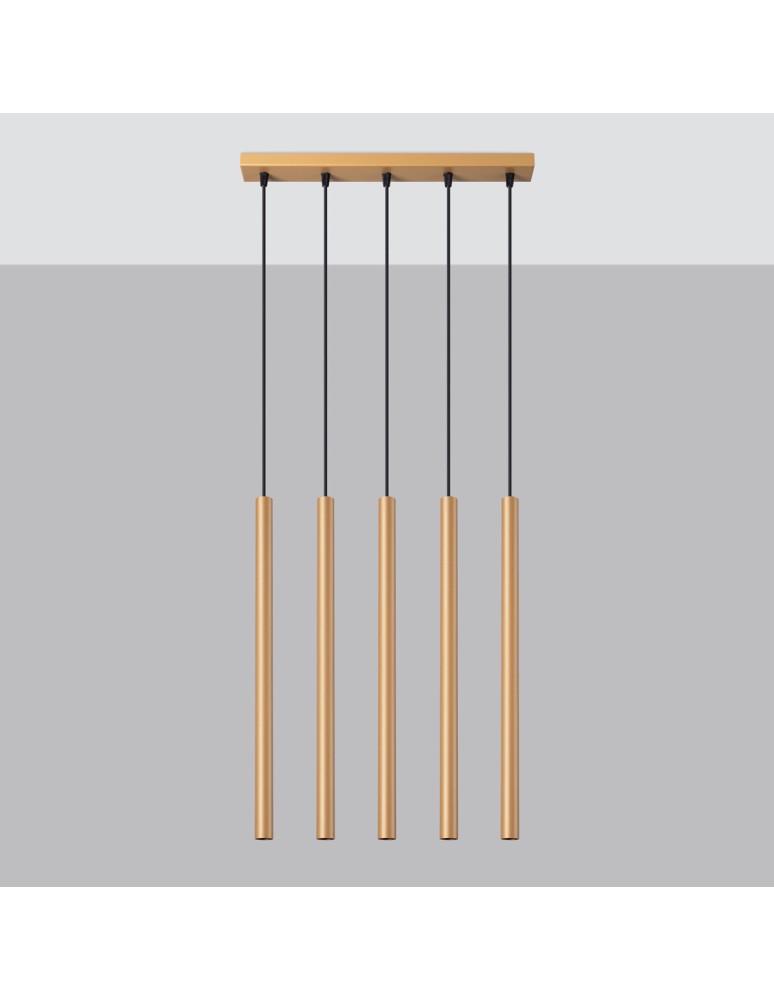 Sollux Lampa wisząca PASTELO 5L złota SL.1173 Sollux Lampa wisząca PASTELO 5L złota SL.1173