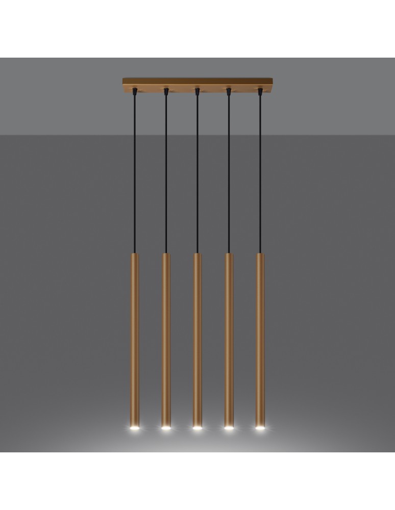 Sollux Lampa wisząca PASTELO 5L złota SL.1173 Sollux Lampa wisząca PASTELO 5L złota SL.1173