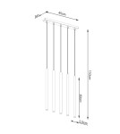Sollux Lampa wisząca PASTELO 5L złota SL.1173 Sollux Lampa wisząca PASTELO 5L złota SL.1173