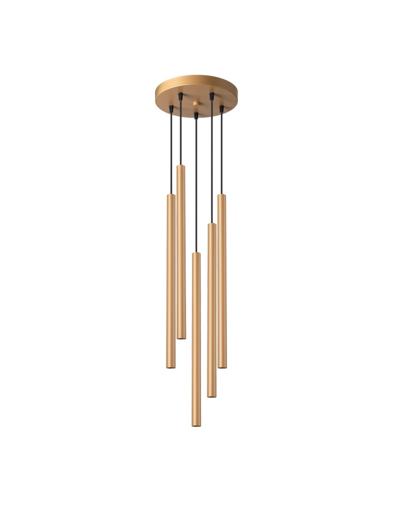 Sollux Lampa wisząca PASTELO 5P złota SL.1174 Sollux Lampa wisząca PASTELO 5P złota SL.1174