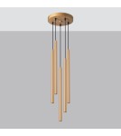 Sollux Lampa wisząca PASTELO 5P złota SL.1174 Sollux Lampa wisząca PASTELO 5P złota SL.1174