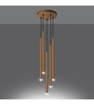 Sollux Lampa wisząca PASTELO 5P złota SL.1174 Sollux Lampa wisząca PASTELO 5P złota SL.1174
