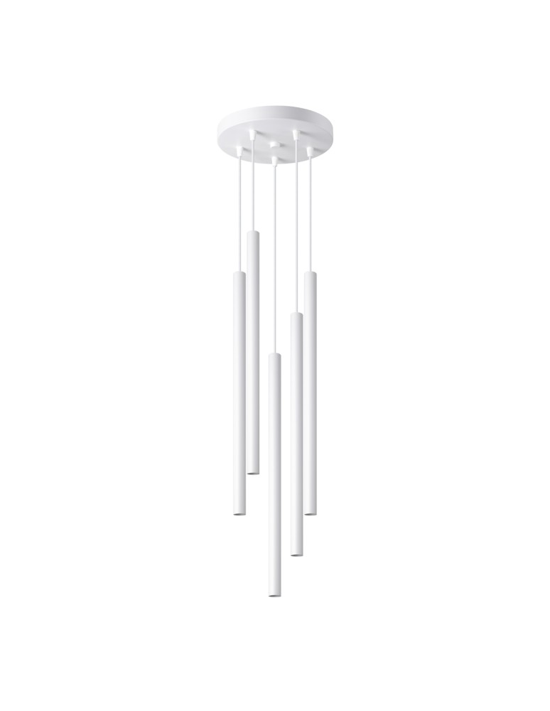 Sollux Lampa wisząca PASTELO 5P biała SL.1175 Sollux Lampa wisząca PASTELO 5P biała SL.1175