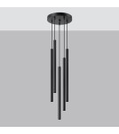 Sollux Lampa wisząca PASTELO 5P czarna SL.1176 Sollux Lampa wisząca PASTELO 5P czarna SL.1176