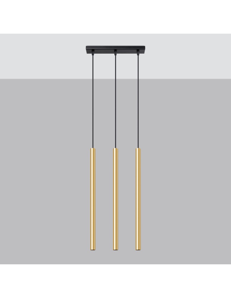 Sollux Lampa Wisząca PASTELO 3L złoty połysk SL.1196 Sollux Lampa Wisząca PASTELO 3L złoty połysk SL.1196