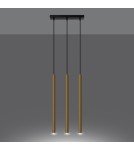 Sollux Lampa Wisząca PASTELO 3L złoty połysk SL.1196 Sollux Lampa Wisząca PASTELO 3L złoty połysk SL.1196