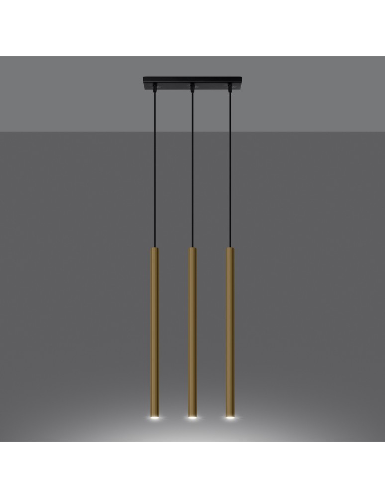 Sollux Lampa Wisząca PASTELO 3L złoty połysk SL.1196 Sollux Lampa Wisząca PASTELO 3L złoty połysk SL.1196