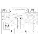 Sollux Lampa Wisząca PASTELO 3L złoty połysk SL.1196 Sollux Lampa Wisząca PASTELO 3L złoty połysk SL.1196