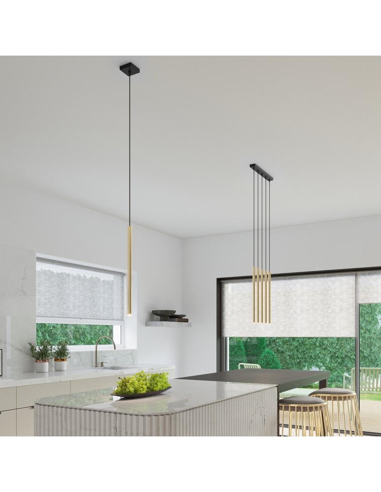 Sollux Lampa Wisząca PASTELO 3L złoty połysk SL.1196 Sollux Lampa Wisząca PASTELO 3L złoty połysk SL.1196