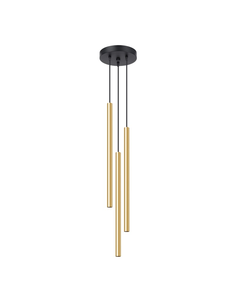 Sollux Lampa Wisząca PASTELO 3P złoty połysk SL.1197 Sollux Lampa Wisząca PASTELO 3P złoty połysk SL.1197