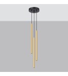 Sollux Lampa Wisząca PASTELO 3P złoty połysk SL.1197 Sollux Lampa Wisząca PASTELO 3P złoty połysk SL.1197