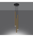 Sollux Lampa Wisząca PASTELO 3P złoty połysk SL.1197 Sollux Lampa Wisząca PASTELO 3P złoty połysk SL.1197