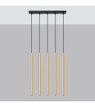 Sollux Lampa Wisząca PASTELO 5L złoty połysk SL.1198 Sollux Lampa Wisząca PASTELO 5L złoty połysk SL.1198
