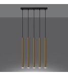 Sollux Lampa Wisząca PASTELO 5L złoty połysk SL.1198 Sollux Lampa Wisząca PASTELO 5L złoty połysk SL.1198