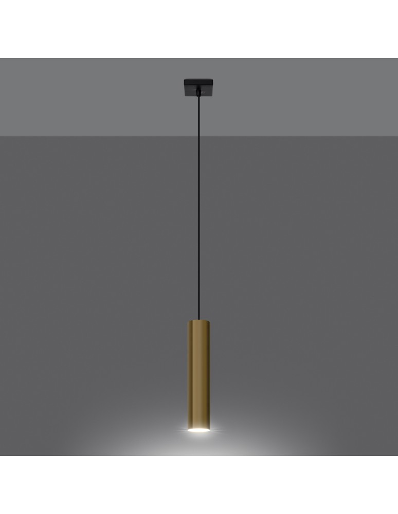 Sollux Lampa Wisząca LAGOS 1 złoty połysk SL.1200 Sollux Lampa Wisząca LAGOS 1 złoty połysk SL.1200