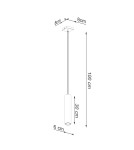 Sollux Lampa Wisząca LAGOS 1 złoty połysk SL.1200 Sollux Lampa Wisząca LAGOS 1 złoty połysk SL.1200