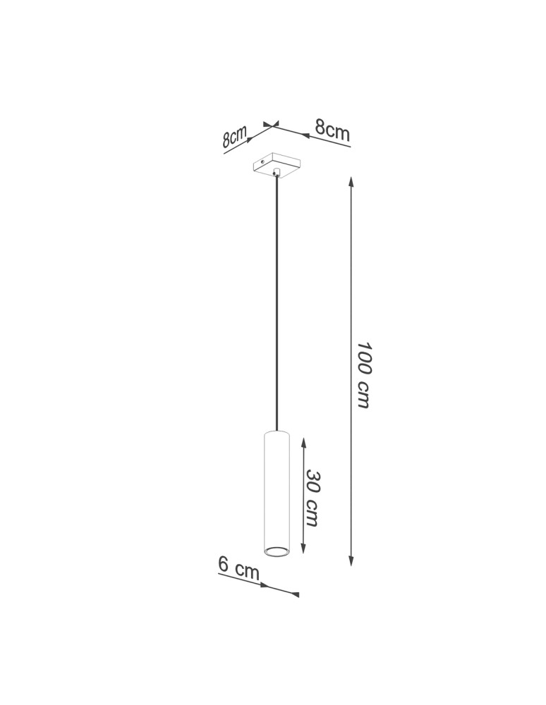 Sollux Lampa Wisząca LAGOS 1 złoty połysk SL.1200 Sollux Lampa Wisząca LAGOS 1 złoty połysk SL.1200