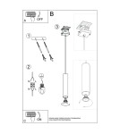 Sollux Lampa Wisząca LAGOS 1 złoty połysk SL.1200 Sollux Lampa Wisząca LAGOS 1 złoty połysk SL.1200