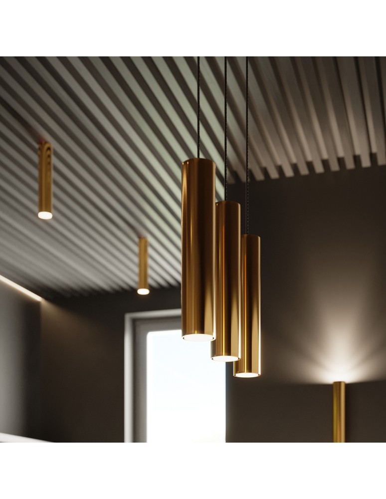Sollux Lampa Wisząca LAGOS 1 złoty połysk SL.1200 Sollux Lampa Wisząca LAGOS 1 złoty połysk SL.1200